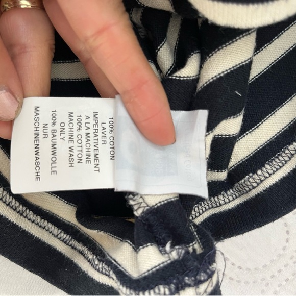 Armor Lux Fairtrade Cotton Breton Stripe Long Sleeve Top XS Navy/White - Picture 11 of 14